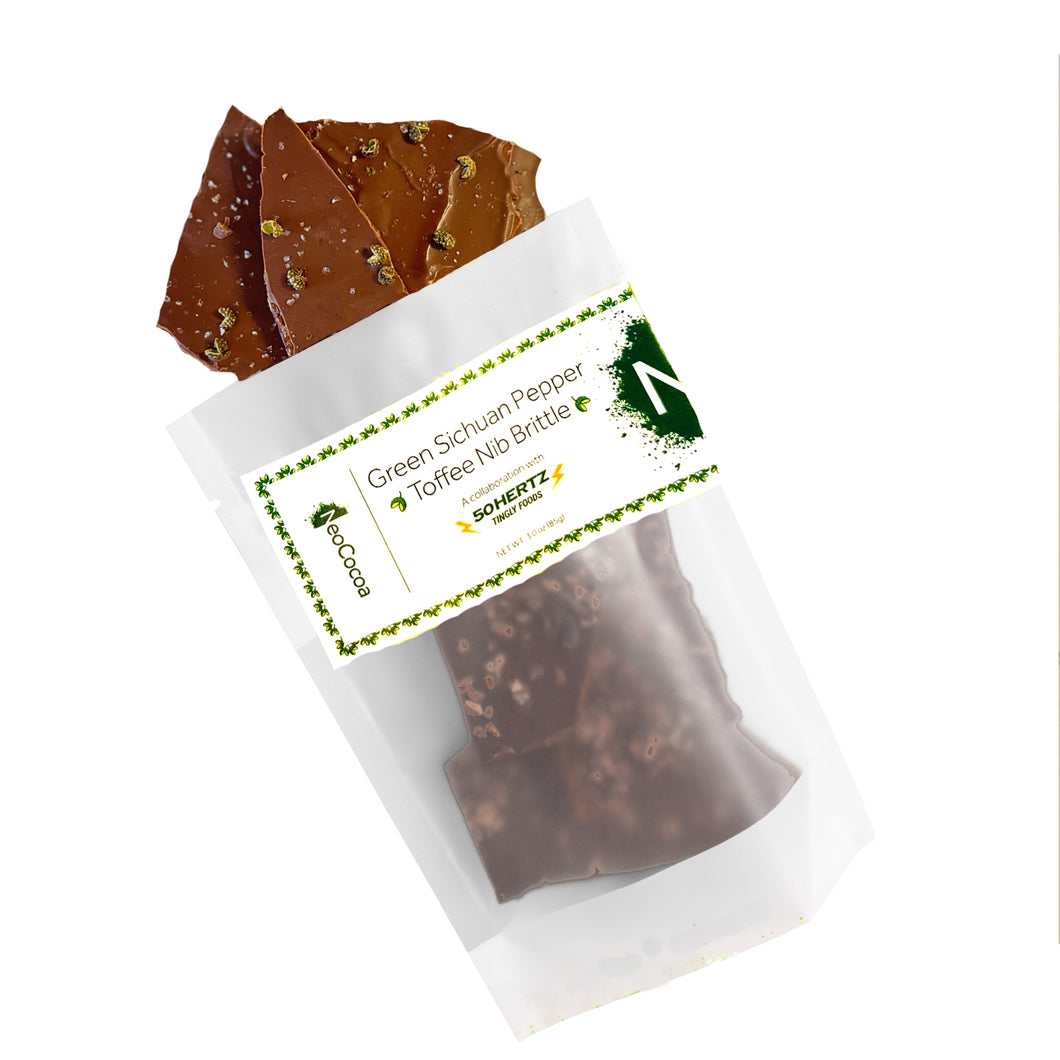 3oz Green Sichuan Pepper Toffee Nib Brittle BACK IN-STOCK JANUARY 2024
