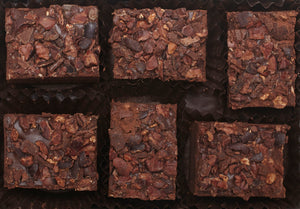 Crushed Cacao Nib Hearts of Dark Chocolate Truffles purist 6 pieces per box 2.4oz