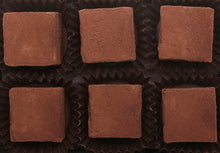 Load image into Gallery viewer, Salted Caramel Dark Chocolate Truffle cocoa powder hearts of 2.4oz 6 pieces per box